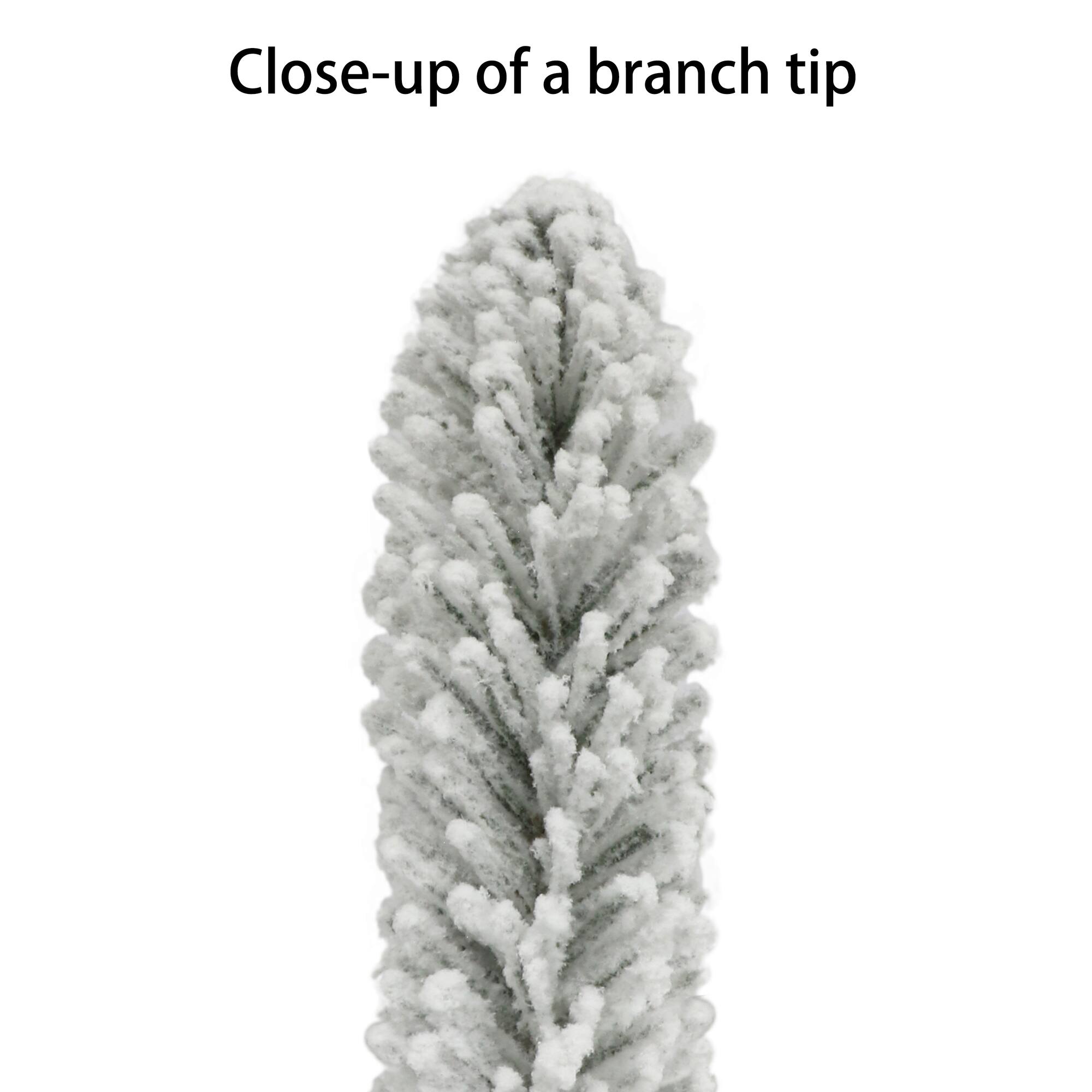 4ft. Pre-Lit Flocked Carson Pine Artificial Christmas Tree, Clear Lights